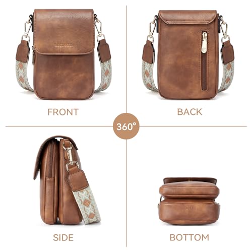 Image of BOSTANTEN Crossbody Bags for Women Cell Phone Purse Leather Wallet Handbags with Card Slots