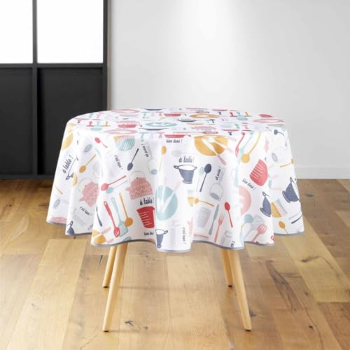 Paris Prix Nappe Ronde Toile Cirée Kitchen 160cm Multicolore