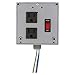 Enclosed Power Control Cntr, 4A Breaker/Switch, 120Vac, 2 outlets, wires