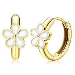 18K Gold Plated - White Flower