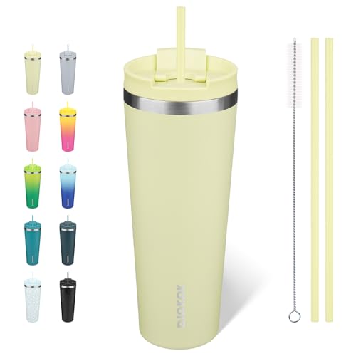 Image of BJPKPK 26 oz Coffee Tumbler with Straw, Insulated Stainless Steel Cup