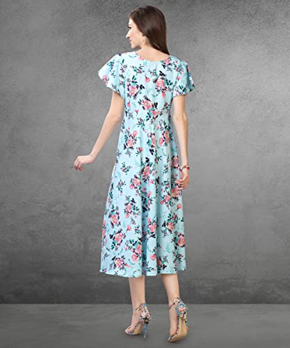 Image of QIQI Women's Crepe A-Line Maxi Casual Dress