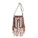 Brown Boho Bag| Real Leather | Fringe Purse | Bohemian Bags | Hobo Tote Handbag