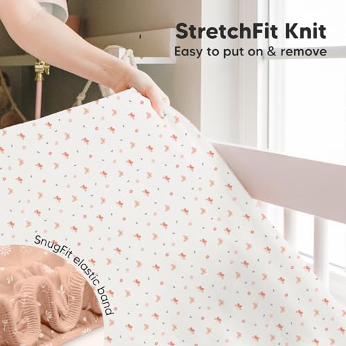 Image of KeaBabies 2pk Baby Crib Sheets for Boys Girls, 52x28 Fitted (Butterflies) | Viscose Derived from Bamboo, Toddler Bed Sheets Neutral, Fitted Crib Mattress Sheet for Standard Baby Bedding, Soft, Cozy