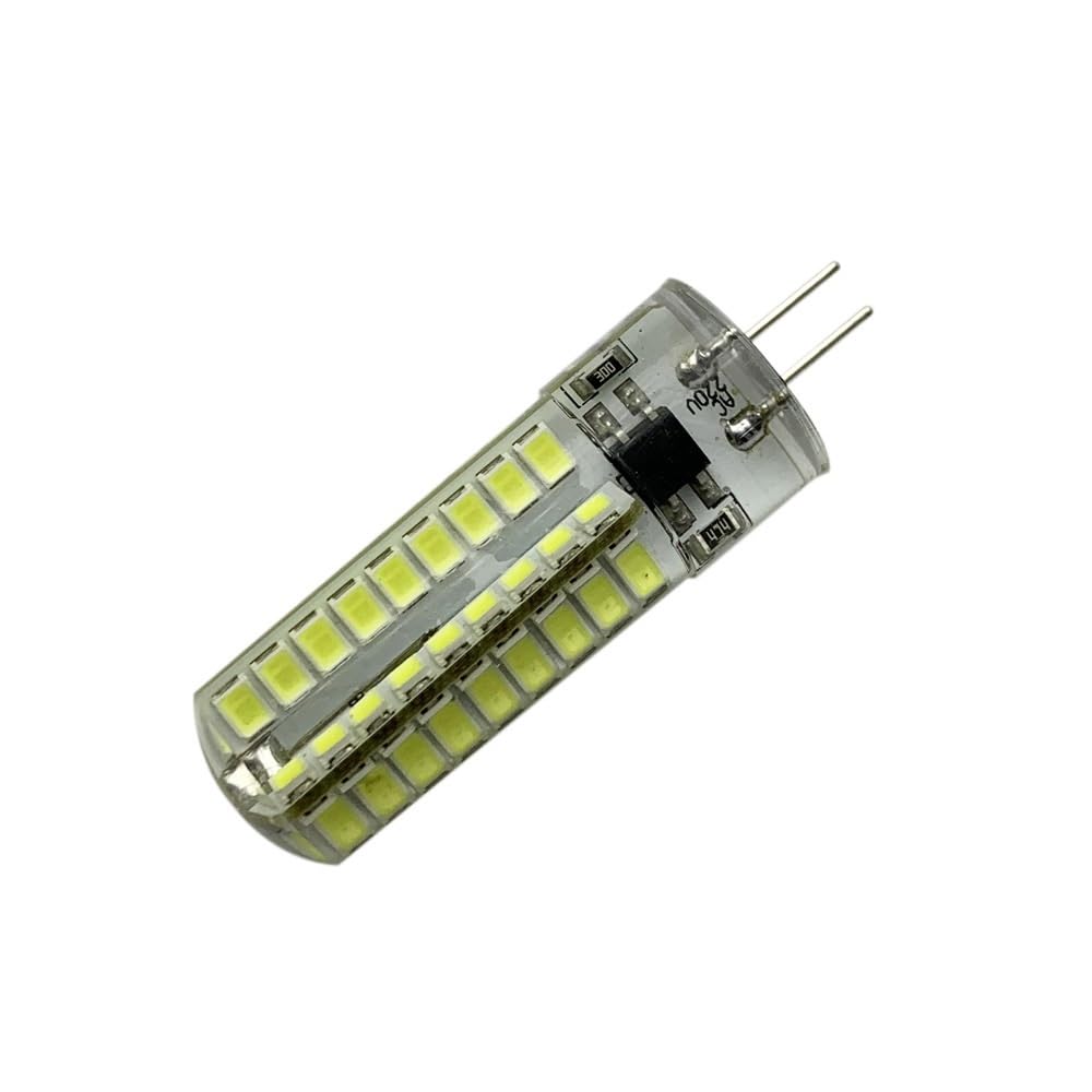 XYAL Lampadine, Confezione da 50, Lampada LED a mais in silicone G4/G9/E14 SMD2835-72LED AC220V 5W Luce dimmerabile a LED(Cold white,G4 220V)