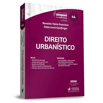 Capa do livro Sinopses Para Concursos - Direito Urbanístico (Volume 44)