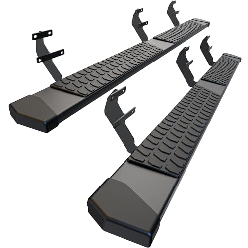 AutoBull Running Boards Side Steps Compatible with 2015-2026 Ford F150 F 150 2017-2026 Ford F250 F350 Super Duty SuperCrew/Crew Cab 4 Full Size Doors Black Textured Aluminum Nerf Bars