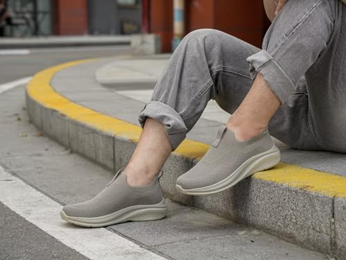 Image of ITAZERO Men's Wide Toe Box Wide Width Hands-Free Slip-On Shoes, Walking Sneakers with Arch Support for Plantar Fasciitis, Diabetic Swollen Feet