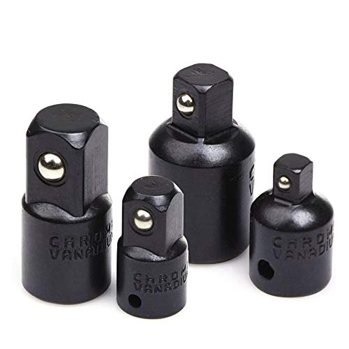Gasea 4 piezas Adaptador de Extensión de Destornillador, Juego de Adaptadores Reductores de Impacto para Kit de Herramientas de Conversión de Extensión de Manga de Trinquete de Controlador de Impacto Cover
