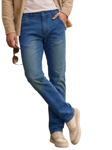 Image of Urbano Fashion Men's Regular Fit Washed Jeans Stretchable
