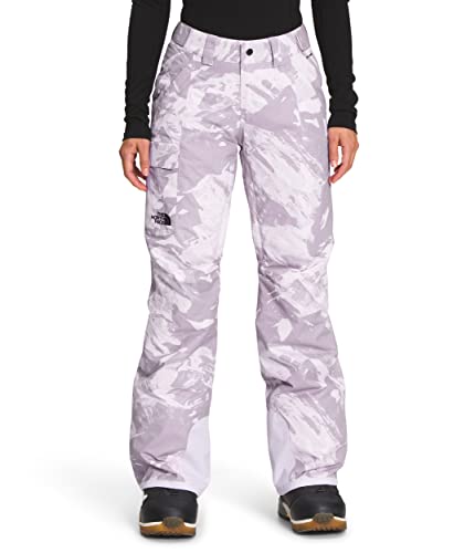 THE NORTH FACE Women's Freedom Insulated Pant (Standard and Plus Size) - Short, Lavender Fog Tonal Mountainscape Print, 3X Short