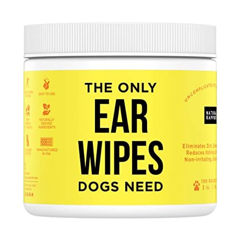 Natural Rapport Dog Ear Cleaner - The Only Ear Cleaner Dogs Need - Ear Cleaner Wipes for Cleaning Out Wax, Dirt, and Contaminants (Wipes, 100 CT) Cover