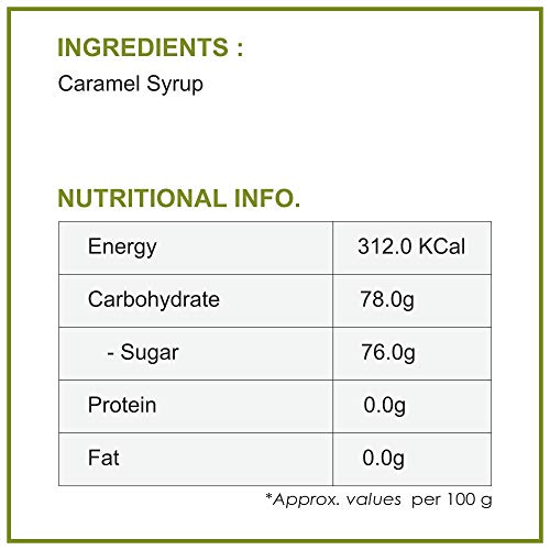 Image of Dhampure Speciality Caramel Syrup, 1Kg (500Gx2) | For Bake Cake Coffee Popcorn Milkshake Frappe | Making & Baking