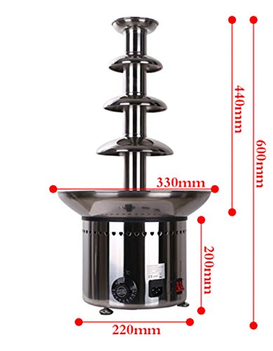 Uniquel Büfett Kommerziell Schokobrunnen, Rostfreier Stahl 4 Ebenen Restaurant Schokoladenbrunnen Großartig… – Bild 3
