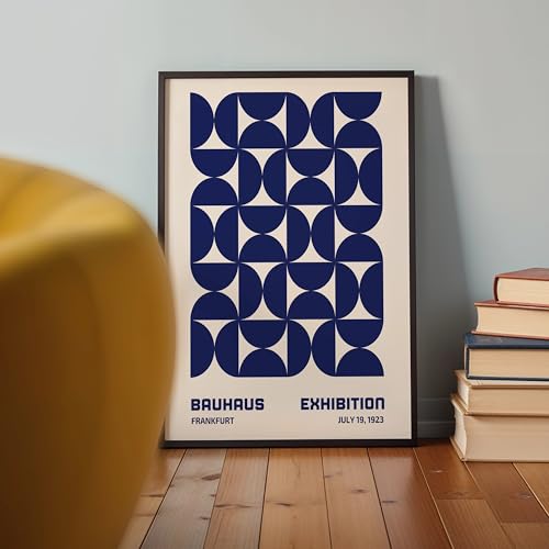 Cuadro bauhaus blue forms i : la solution design pour habiller un mur blanc - 3