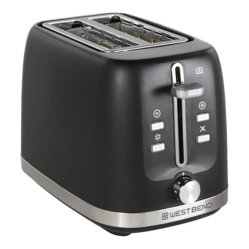West Bend Toaster 2 Slice Extra-Wide and Deep Slots with 3 Functions and 7 Shade Settings