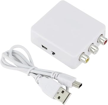 HDMI-Compatible to AV R/CA CVSB L/R Video Scaler Adapter HD 1080P Video Box Converter AV to HD-MI ConverterFor PC HDTV ProjectorAV2HD White