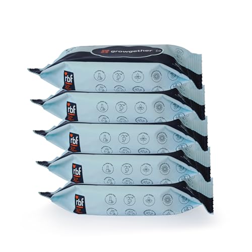 Image of Growgether 99.9% Water Wipes (5 Wipes) Baby Care Travel Combo | Travel Friendly Sample Kit | Gentle Baby Essentials for Parents - Pack of 5