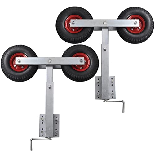 GOLINPEILO Set of 2 Boat Trailer Double Wheel Bow Support 23.2
