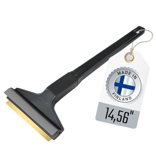 Car Ice Scraper Long Handle Ice Scraper Brass Blade 14,5 inch Ice Scraper for Car Snow Scraper Ice...