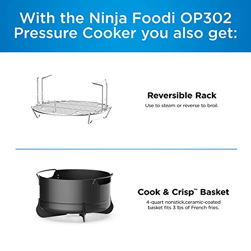 Ninja Op302 Foodi 9-In-1 Pressure, Broil, Dehydrate, Slow Cooker, Air Fryer, And More, With 6.5 Quart Capacity And 45 Recipe Book, And A High Gloss Finish #TOP7