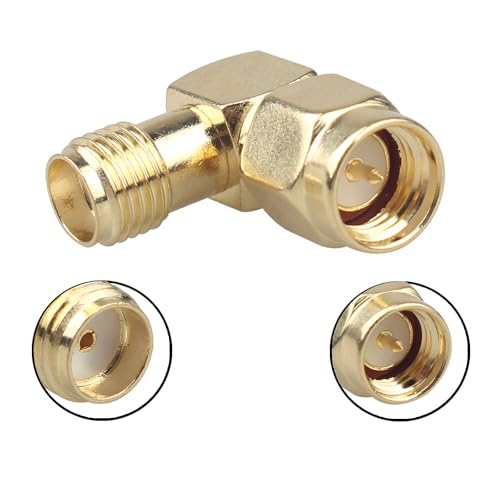 Futheda 4PCS SMA Male to Female Right Angle 90 Degree Elbow Connector Gold-Plated RF Adapter Compatible with 4G LTE Antenna FPV Drone Backup Camera Wi-Fi Router Radio Walkie Talkie Signal Booster - Image 4