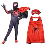 2023 New Superhero Acoss The Spider Verse Miles Spandex 3D Style Halloween Anime Costume for Kids Bo