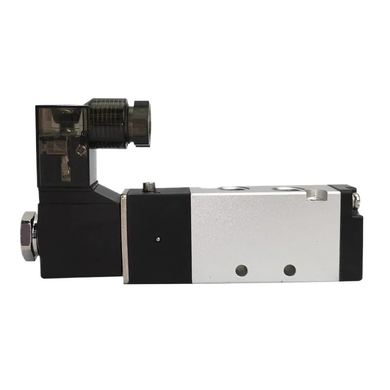 Válvula solenoide 4V110-06 robusta de 2 posiciones con conectores neumáticos 6mm 3