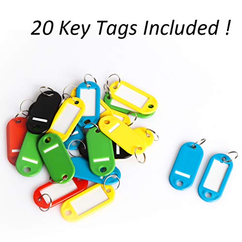 Parrency Caixa de bloqueio de chave montada na parede com 20 ganchos de chave, caixa pequena para ch