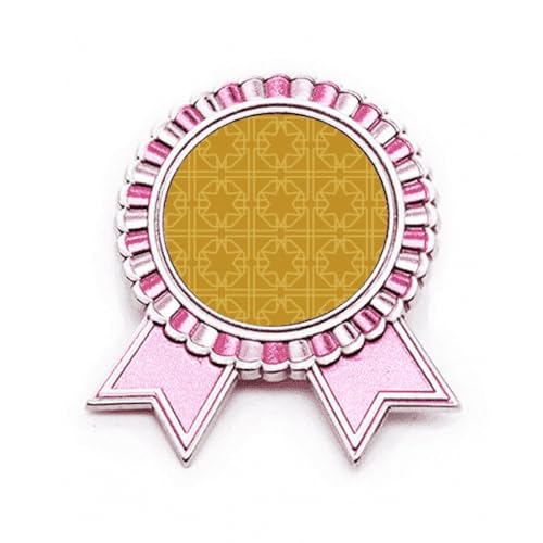 Badge Broche Pin Rose Médaille Décorative Métal Motif Thaïlande Taille M