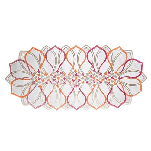 Image of Kuber Industries Table Runner | PVC Dining Table Runner | Center Table Runner | Multi Leaf Table Runner | Table Runner Mat | Table Runner for Home Decor | Golden