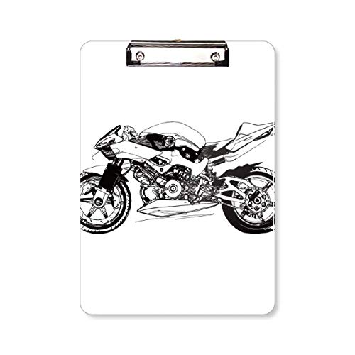 Bloc-notes moto noir A4 un cadeau idéal pour motard et dessinateur