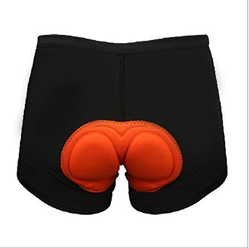 Aogolouk 3D rembourrée Bike Bicycle Shorts Sous-vêtements pour Amateurs de cyclisme (Orange, UK 12)