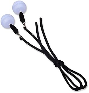 UltraPoi UltraLeash w/UltraGrips (Black) Soft Cord Leash System - LED Poi Leash | Raves and Concerts