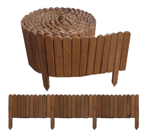 Kit 4 Metros Cerca De Madeira Contenção Limitador Divisor Para Jardim Horta Quintal Cercado