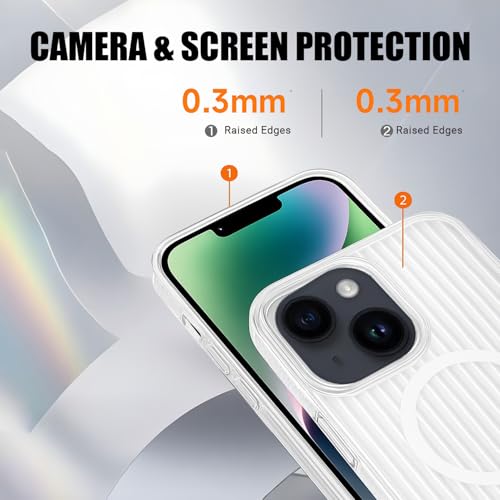 Image of AIBEX Protective Back Case Cover Compatible for iPhone 13 /14 | Camera & Body Protection| Shockproof,Scratch Resistant| Mag-Saf Wireless Charging Support - Black