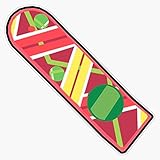 Now is The Future Hoverboard 2015 Sci-Fi Movie Fan Floating Board Retro 80s Film Waterproof UV Resistant Durable 5 Inch 2 Pack Vinyl Decal Bumper Sticker