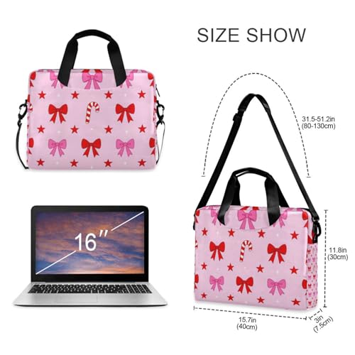 Funda para portátiles 15.6 pulg con correa y asa rosa miniatura 5