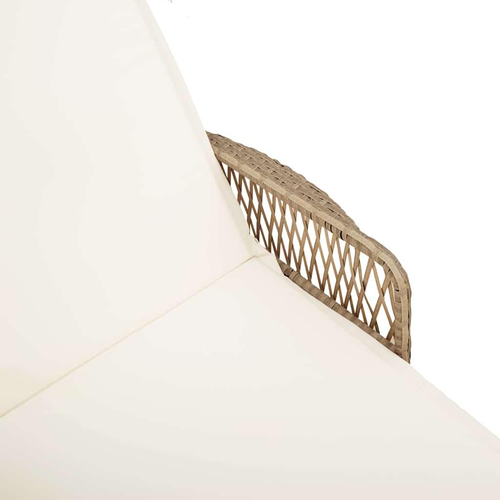 vidaXL Lettino da sole con cuscino polyrattan esterno Reclinabile giardino