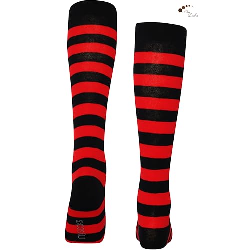 Image of Mysocks Unisex Extra Fine Combed Cotton Knee High Socks, Hand Linked Toe, Soft Latex Band