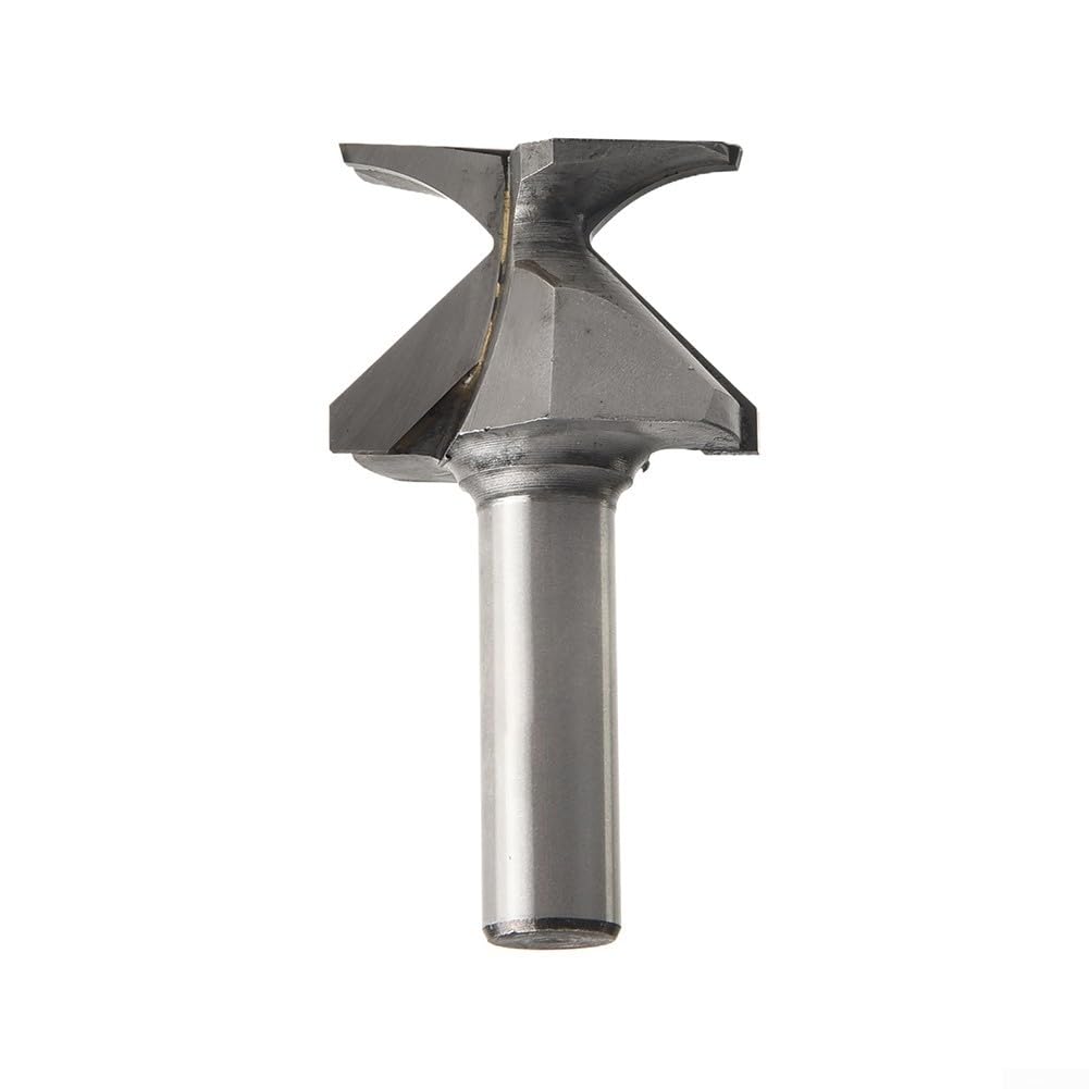 Punta per pialla per legno, fresa per fresa flycutter per appiattimento e coniglio, codolo da 12 mm, per piegatura ad arco integrata, per lavorazione del legno professionale (R18)
