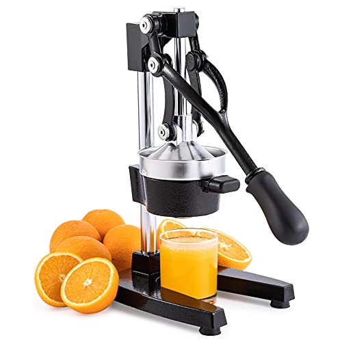 CO-Z Spremiagrumi Manuale Professionale Spremi Melograno Arancio Spremiagrumi a Leva Acciaio per Casa, Ristorante, Bar (nero)