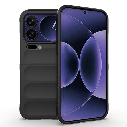 QULLOO Coque pour Xiaomi Mi 17 Pro Max, Housse Silicone Mince Souple Case Anti-Rayures Anti-Collision Protection Cover - Noir