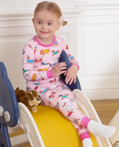 Bamboo Viscose Toddler Girls Kids Pajamas Unicorn Mermaid Pjs Long Sleeve Snug fit 12M-8Y 2pcs Soft Jammies4