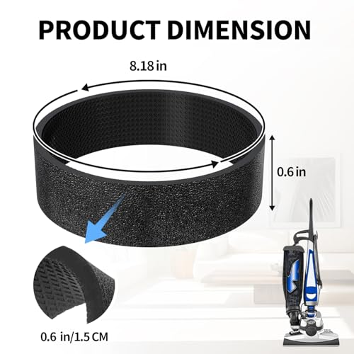 Image of 4-Pack Vacuum Belts Replacement for Kirby Part 301291, Fits G3 G4 G5 G6 G7, Sentria, Ultimate G, Diamond Edition, Avalir /Avalir 2 Upright Vacuums