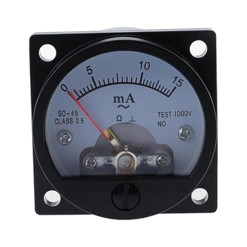 Ampèremètre analogique SO-45 AC 50mA cadran circulaire en plastique pour tableau de mesure maritime
