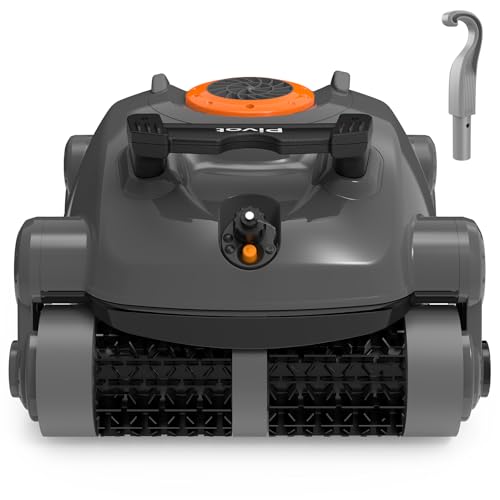 Pivot Cordless Robotic Cleaner,Wall Climbing,Extended Battery Life,Self-Parking,Automatic Pool Vacuum for Inground Pools up to 1,100 Sq.ft,Gray