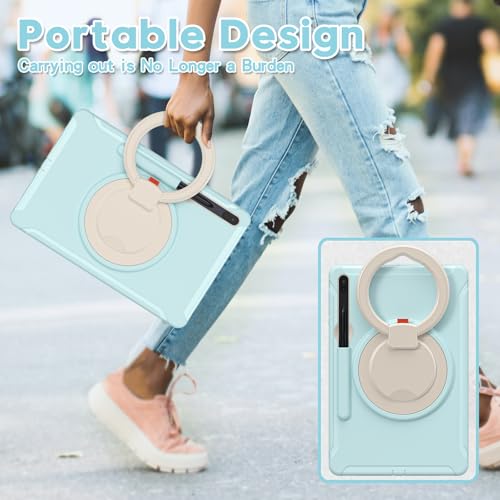 Étui Samsung Galaxy Tab S8 Plus robuste X800 avec béquille 360 - 6