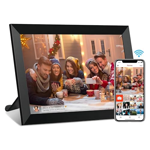 10.1 inch Smart Cloud WIFI Digital Picture Frame 1280x800 Full IPS Touchscreen With Free Frameo APP, Easy Share Photos or Videos, Sleep Mode, 16GB Storage, Gift for Family & Friends