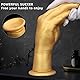 LZMYZ Gold Realistischer Hand Dildo S/M/L Big Faust Anal Butt Plug Groß Analdildo mit Starkem Saugfuß Riesige Arm Fisting Masturbieren Flirten Sex Toys Für Frauen Lesben Fisting Dildo(M)